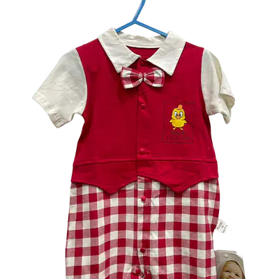 Checked Baby Romper primary image