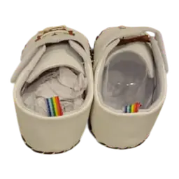 White Baby Shoes With a Cartoon Lion Appliqué - Master