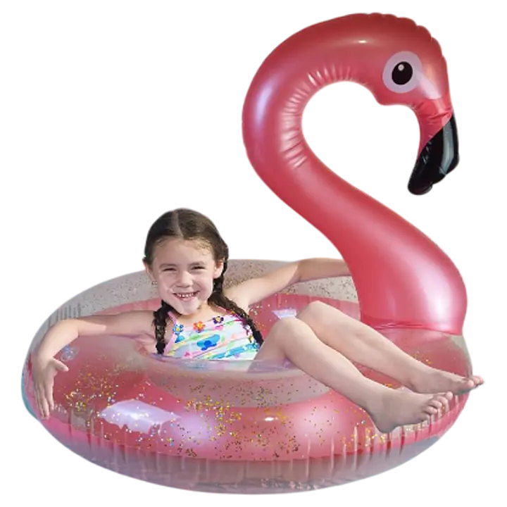 Pink Inflatable Flamingo Pool Float - Master