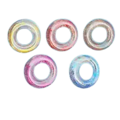 Glitter-Filled Transparent Swimming Rings primary image