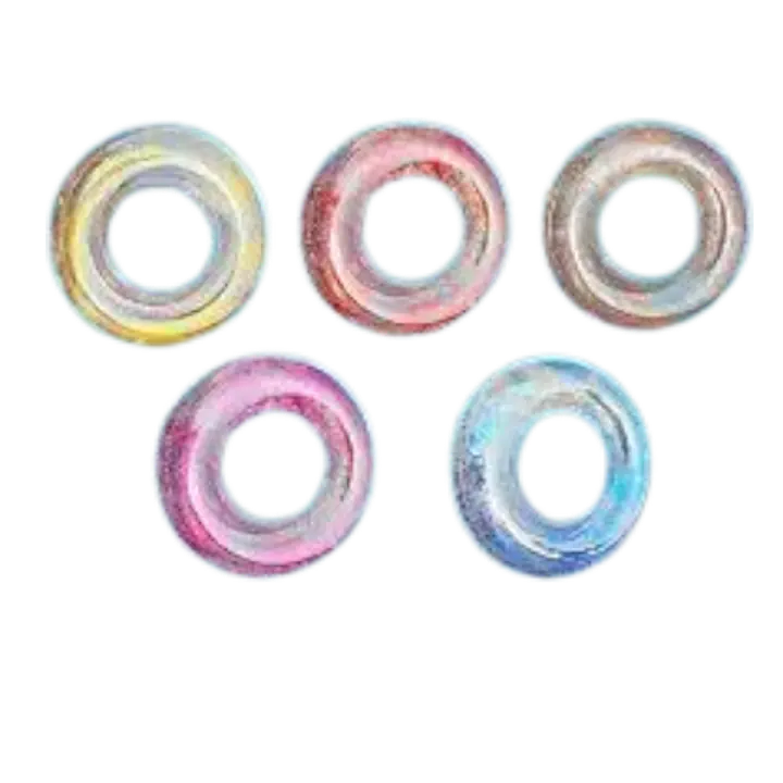 Glitter-Filled Transparent Swimming Rings - Master