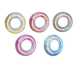 Glitter-Filled Transparent Swimming Rings - Master