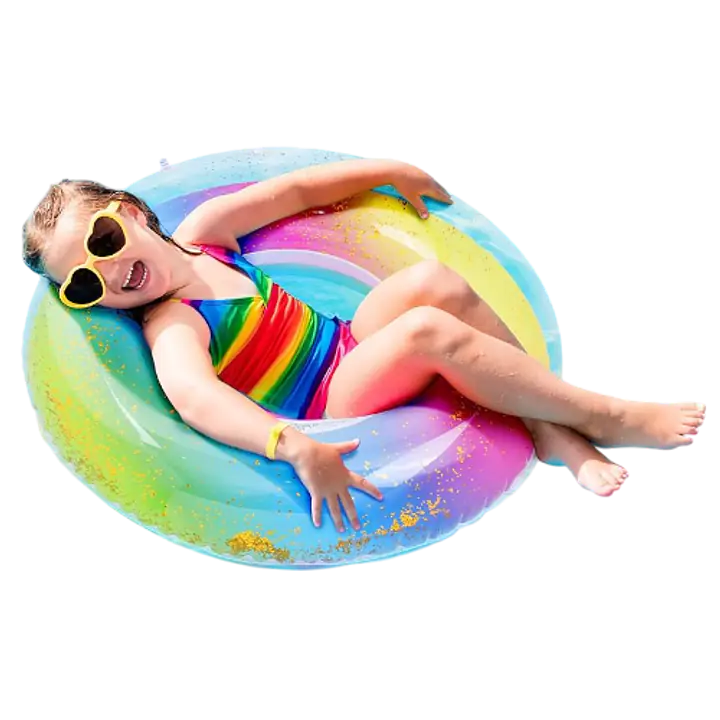 Glitter-Filled Transparent Swimming Rings - Master