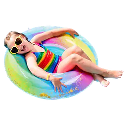 Glitter-Filled Transparent Swimming Rings - Master