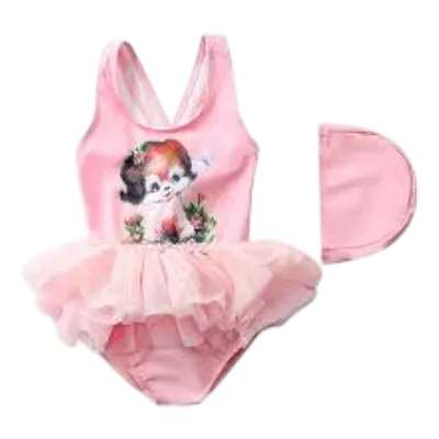 Baby Girl Swimwear with Ballet Gauze Skirt Princess Swimming Suit primary image