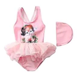 Baby Girl Swimwear with Ballet Gauze Skirt Princess Swimming Suit - Master