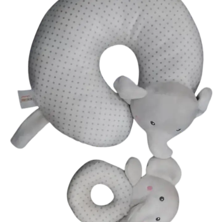 U-Shaped Neck Support Pillow With Ring-Shaped Baby Rattle - Master