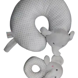 U-Shaped Neck Support Pillow With Ring-Shaped Baby Rattle - Master