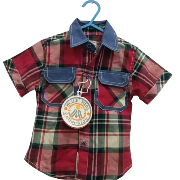 Short-Sleeved Plaid Shirt For Children - Master