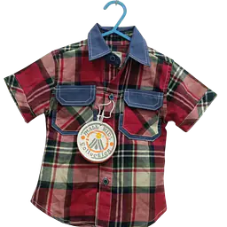 Short-Sleeved Plaid Shirt For Children - Master