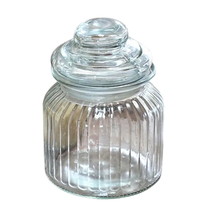 Vintage Ribbed Candy Jar. - Master