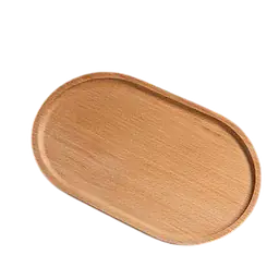 Oval Natural Solid Wood Serving Tray & Decorative Platter - Master