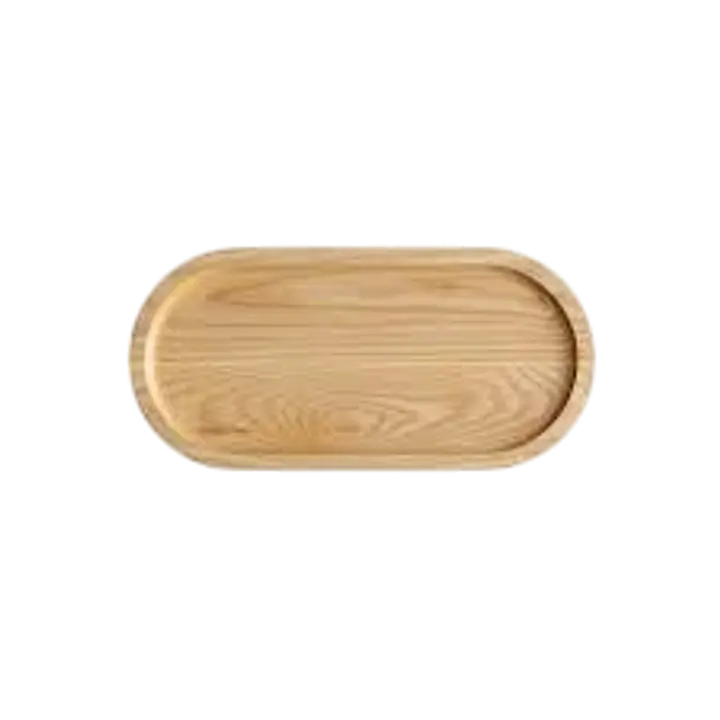 Oval Natural Solid Wood Serving Tray & Decorative Platter - Master