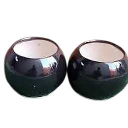 Premium Glossy Black Round Ceramic Bowl Pot / Planter - Master