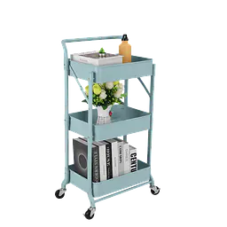 3-Tier Foldable  Rolling Utility Cart. - Master