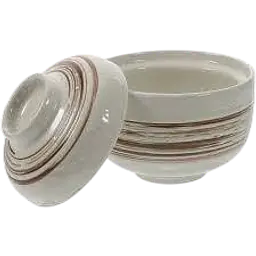 Traditional Japanese-Style Lidded Ceramic Miso Soup Bowl - Master