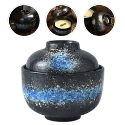 Japanese Starry Blue Lidded Ceramic Miso Bowl - Master
