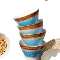 Artisanal Gradient Ceramic Bowl – Ocean Blue & Earth Tone Reactive Glaze - Master