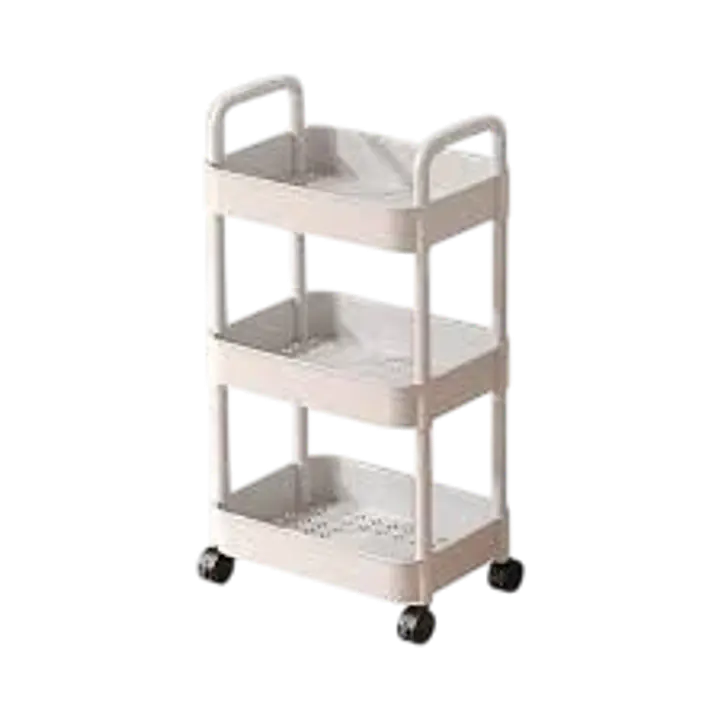 3-Tier Plastic Rolling Utility Cart / Rack - Master