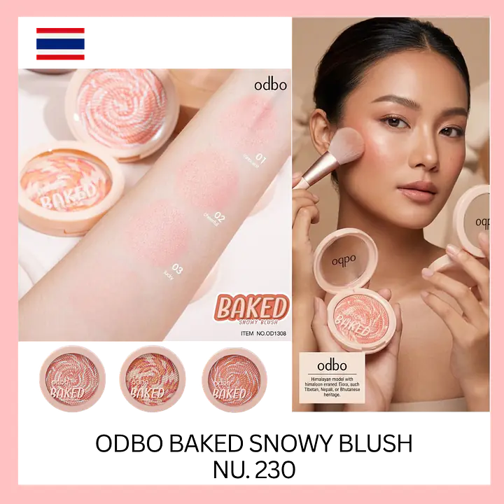 odbo Baked Snowy Blush - Master