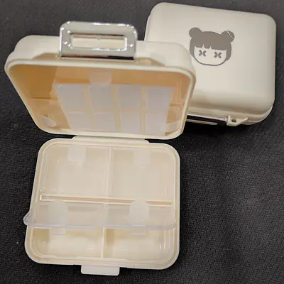 Square White Pill Box primary image