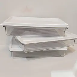 Container Box w/ Lid Air Tight Clear White - Master