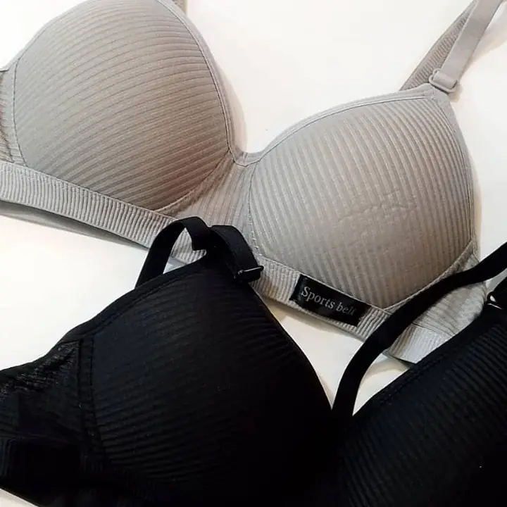 Breathable Seamless Bra Grey/Black - Master