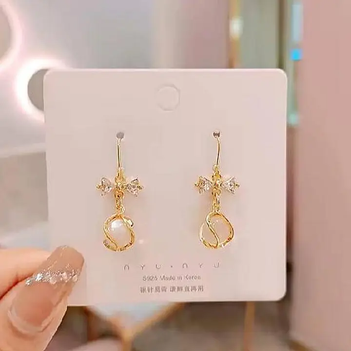 Bow Knot Opal Stud Earrings - Master