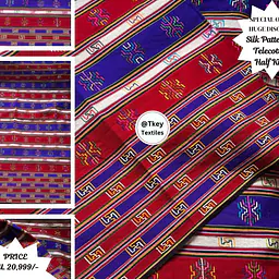 Half Kira - Silk Pattern on Telecotton. Traditional Design and color combination - Master