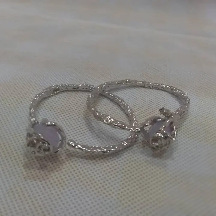 Glacial Lava Rose Flower Bracelet - Master