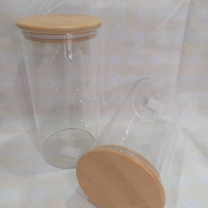 Glass Storage W/Wooden Lid - Master