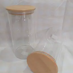 Glass Storage W/Wooden Lid - Master