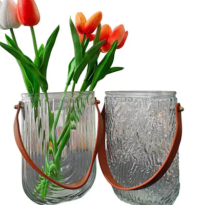 Flower Glass Vase Detachable Handles primary image