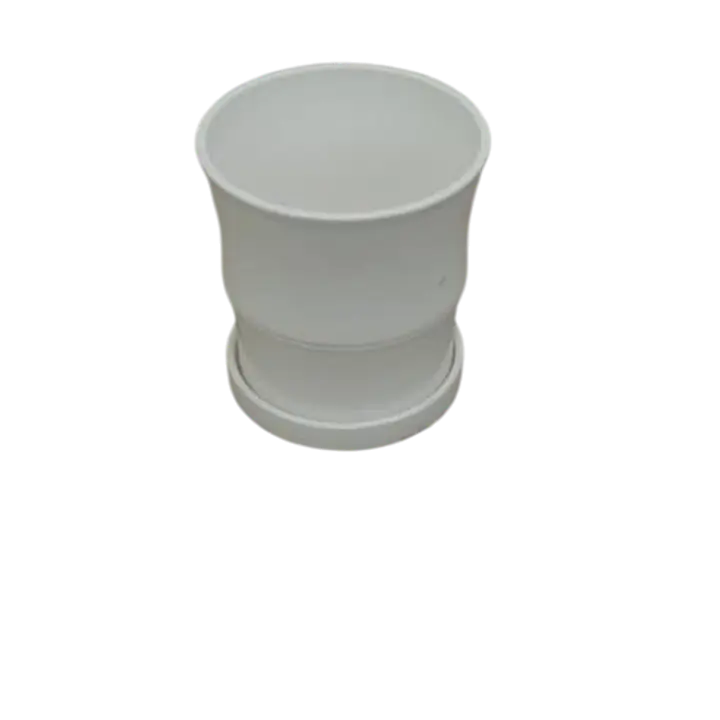 White color Flower Pot- Medium - Master