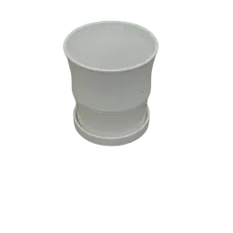White color Flower Pot- Medium - Master