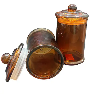 Glass Jar Amber 350ml primary image